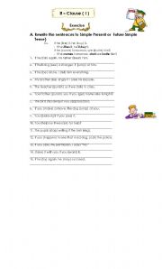 English Worksheet: If  Clause 