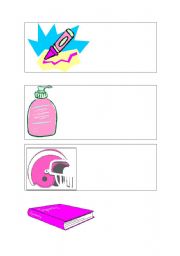 English worksheet: pink color