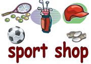 English worksheet: sport shop