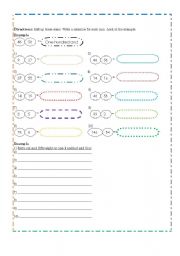 English worksheet: Adds, Subtracts, ETC
