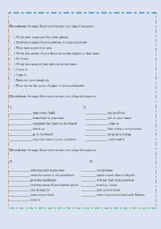 English Worksheet: Commands (imperactive statements)