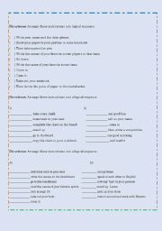 English worksheet: Commands (imperactive statements)