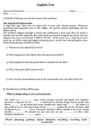 English worksheet: Basic English exam