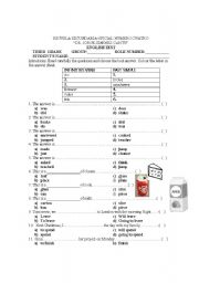 English worksheet: exam 