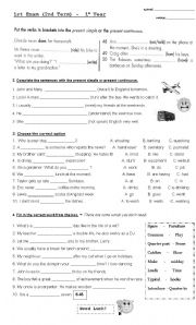 English Worksheet: Quiz or Practise sheet