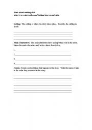 English worksheet: writing skill