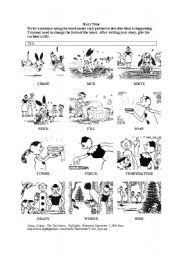 English Worksheet: story board creation