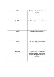 English worksheet: Solutions Matching Exercise