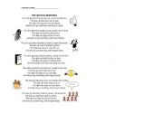 English worksheet: The ant go marching