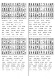 English worksheet: general vocabulary wordsearch
