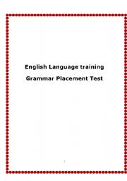 English worksheet: English Grammar replacment test