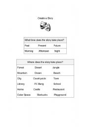 English worksheet: Create a Story 