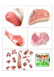 English Worksheet: MEAT (1/2)