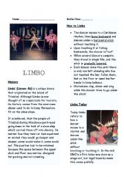 English worksheet: limbo booklet