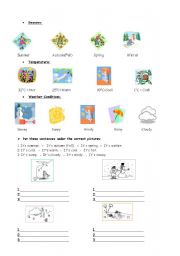 English Worksheet: season