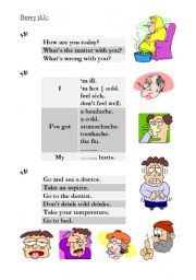 English Worksheet: Illnesses