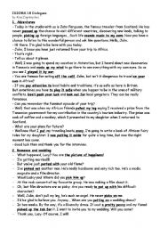 English Worksheet: Dialogues with phrasal verbs in addition to the text 5 VIP careers