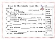 English Worksheet: past simple charlie and the chocolate factory