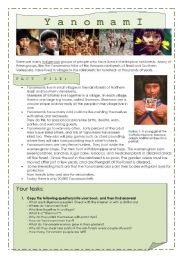 English Worksheet: Yanomami - tribes of the rainforest