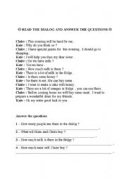 English worksheet:  reading passage