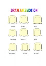 English Worksheet: emotion WORKSHEET