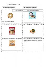 English Worksheet: foods fun activity for young learners