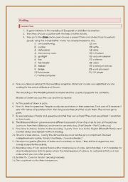 English worksheet: Wedding