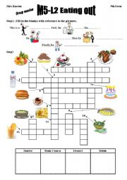 English Worksheet: Eating out