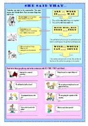 English Worksheet: REPORTED SPEECH