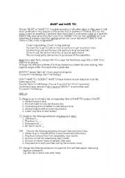 English Worksheet: must-have to