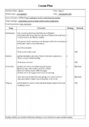 English worksheet: vocabulary 