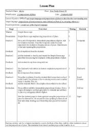 English worksheet: pre positions
