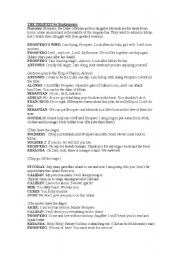English Worksheet: The Tempest ( play-script) by Shakespeare