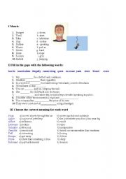 English worksheet: FCE, 1st lesson, revising