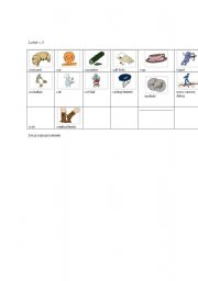English worksheet: letter with pictures