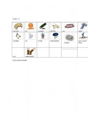 English Worksheet: letter with pictures