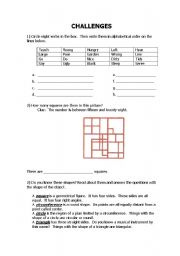 English worksheet: Challenges