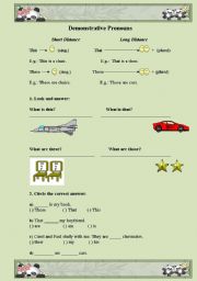 English worksheet: Demonstrative Pronouns