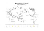 English Worksheet: World Weather Map