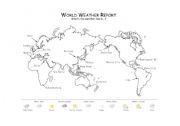 English worksheet: World Weather Map