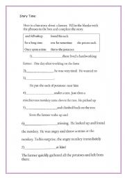 English Worksheet: Writing a story