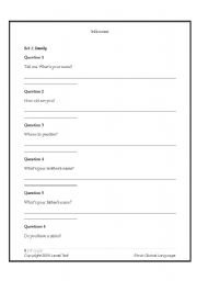 English worksheet: Oral Assessment