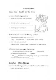 English Worksheet: Finding Nemo