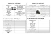 English Worksheet: pairwork : biographies (2 singers)