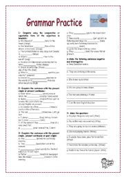 English Worksheet: Grammar Practic