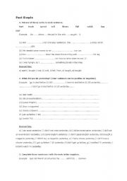 English worksheet: Past Simple 