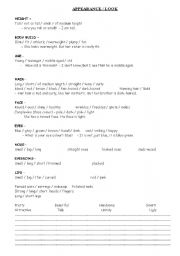 English worksheet: Appearance+Adjectives