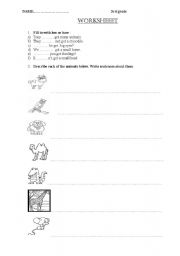 English worksheet: Describe the animal