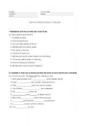 English worksheet: test