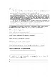 English worksheet: reading